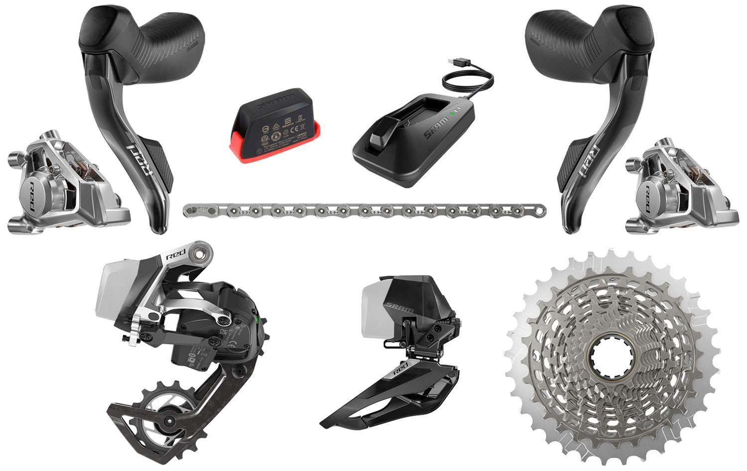 SRAM Red E1 eTap® AXS 2x12-fach 10-36 Upgrade Kit